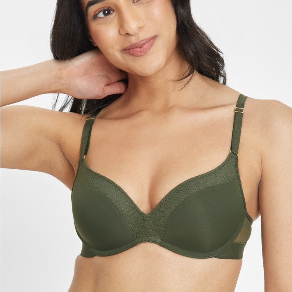 Lively No-wire Push-up Bra in Rich Olive